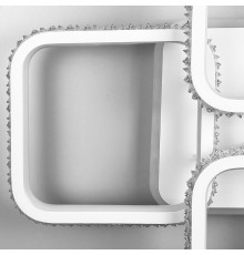 Світлодіодна LED люстра з RGB підсвіткою в білому корпусі