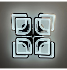 Світлодіодна LED люстра з RGB підсвіткою в корпусі кольору хром