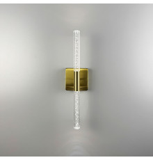 Бра у латунному корпусі із скляними пличками 40 см