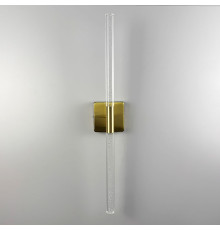 Бра у латунному корпусі із скляними пличками 60 см