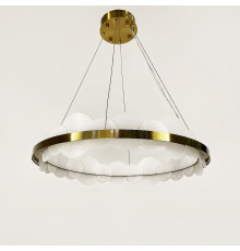 Кільцева підвісна люстра у латунному корпусі Ø 80 см