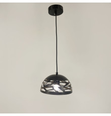 Світильник Лофт із коричневим різьбленим плафоном Ø 20 см