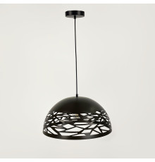 Світильник Лофт із коричневим різьбленим плафоном Ø 40 см