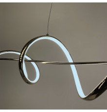 Хвилеподібна люстра у золотому корпусі 100 см