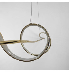 Хвилеподібна люстра у золотому корпусі 120 см