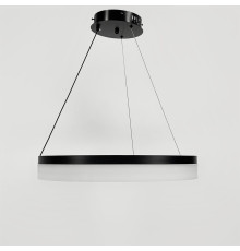 Сучасна кільцева люстра в чорному каркасі Ø 50 см