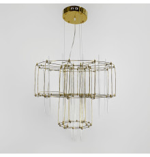 Невагома золота двоярусна люстра Ø 60 см