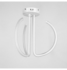 Стельова біла LED люстра на три завитки