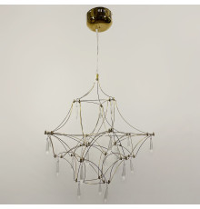 Дизайнерська невагома золота люстра d60 см