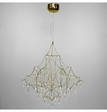 Дизайнерська невагома золота люстра d80 см