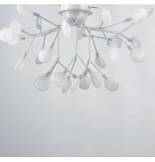 Стильна люстра з гілочками на 45 ламп в білому корпусі
