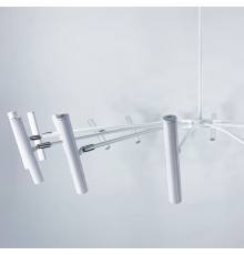 Сучасна біла трубчаста люстра з 18 регулюючими плафонами