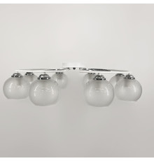 Білосніжна стельова люстра на 8 плафонів Ø 70 см