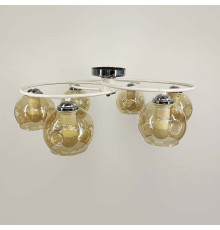 Стельова люстра-орбіта на 6 плафонів (янтарних або графітових)