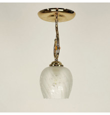 Золотий світильник з квітковим узором на плафоні