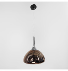 Світильник з м‘ятим склом кольру рожеве золото