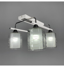 Стельова люстра в білому корпусі на 4 плафони