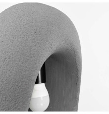 Світильник із скульптурним сірим плафоном 70х25 см