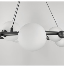 Кільцева люстра з 12 білими плафонами Ø 100 см