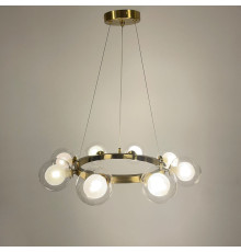 Кільцева латунна люстра з 8 подвійними плафонами Ø 50 см