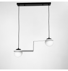 Підвісна люстра у сферичних мотивах із 2-ма плафонами