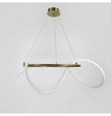 Латунна кільцева люстра з гнучкою LED стрічкою Ø95 см (кільце 60 см)