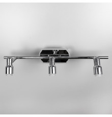 Бра для інтер'єрного підсвічування на 3 плафони у хромовому корпусі