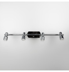 Бра для інтер'єрного підсвічування на 4 плафони у хромовому корпусі