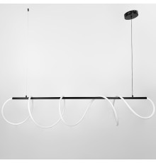 Чорна видовжена люстра з гнучкою LED стрічкою 170 см