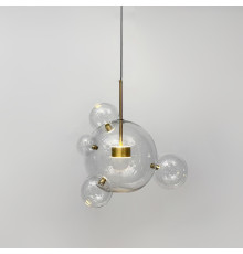 Підвіс-молекула в латунному корпусі Ø 30 см + 4 кульки