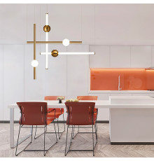 Світильник у горизонтальній формі 90 см із білою led кулькою