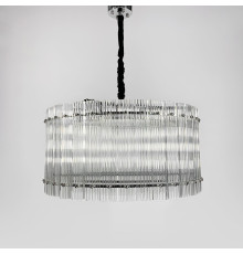 Кришталева кругла люстра із сріблом Ø 80 см