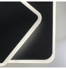 Квадратний чорний LED світильник-трансформер 26х26 см