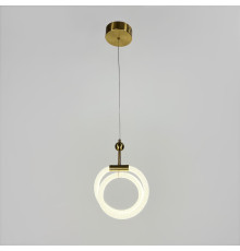 Латунний підвіс із двома завитками обплетеного неону 24 Вт