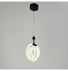 Чорний підвіс із трьома завитками обплетеного неону 33 Вт