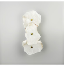 Латунне бра з троьома мармуровими пластинами 38х15 см