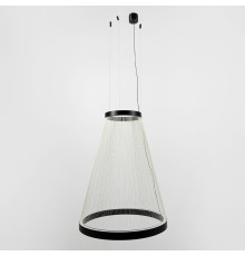 Світильник з білими вертикалями у чорному корпусі Ø55×73 см