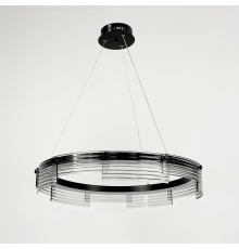 Люстра із підвісним чорним кільцем з графітовими пластинами Ø 60 см