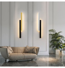 Праве бра у чорно-латунному корпусі 60 см