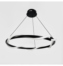 Люстра із чорним кільцем та обплетеним неоном Ø 60 см