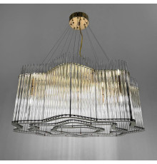 Вишукана золота люстра із скляними трубками Ø 77 см