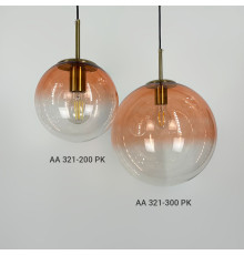 Підвіс зі скляним плафоном з градієнтом рожевого Ø 20 см