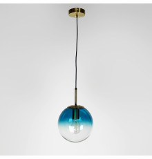 Підвіс зі скляним плафоном з градієнтом блакитного Ø 20 см