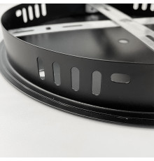 Кругла стельова основа у чорному кольорі для 3 світильників 25х3 см