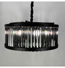 Люстра чорна з графітовими пластинами Ø 80 см