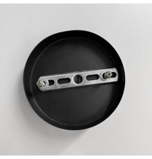 Одинарна кругла стельова основа у чорному кольорі 10х2 см