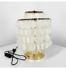 Золота настільна лампа ATHELIA із перламутровими пластинами