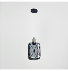 Стильний чорний підвіс із графітовим плафоном з серії Лофт