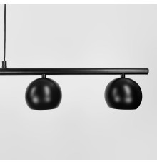 Чорна металева люстра на 5 плафонів 100 см