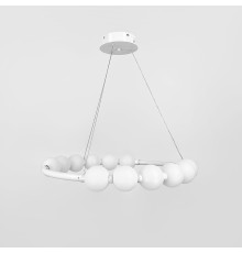 Люстра підвісна біла із акриловими кульками Ø 60 см на 3 режими